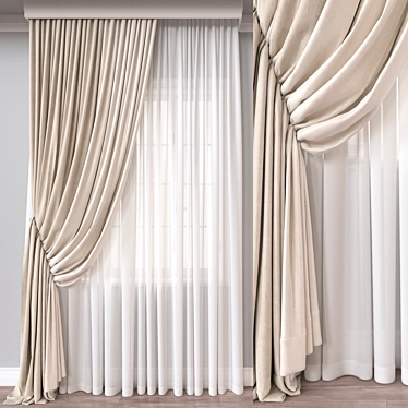  3D Render Curtain Model - 62824 Polys 3D model image 1 