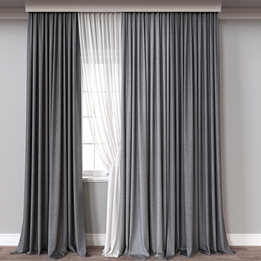 Modern Curtain 3D Model Max 3D model image 1 