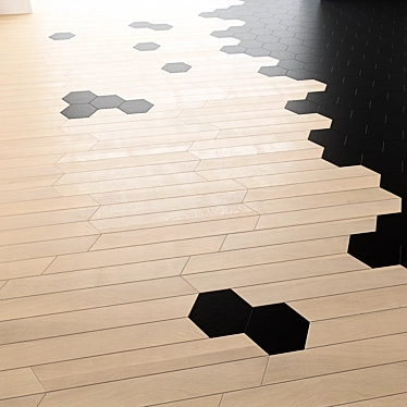 Designer Floor Tiles, 60° Angle 3D model image 1 