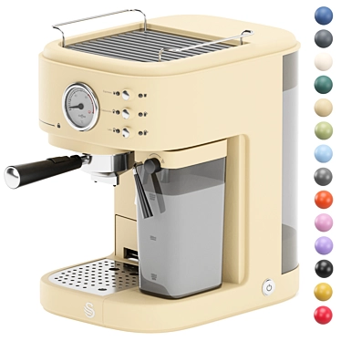 Modern Semi-Auto Coffee Machine 3D model image 1 