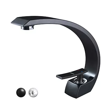 Ledeme Black Chrome Mixer 3D model image 1 