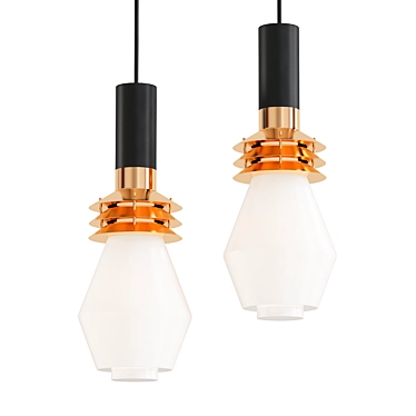 Three-Part SIRRAH Pendant Light 3D model image 1 