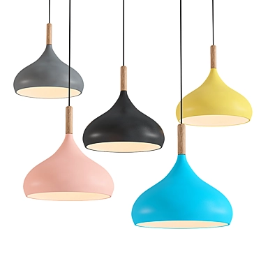 Modern Macaroon Hanging Lamp 3D model image 1 