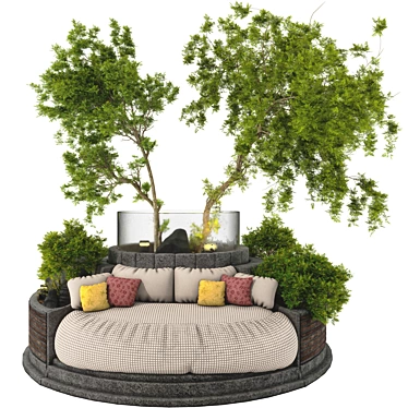 Garden Lobby Trees Collection Set 3D model image 1 