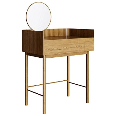 Lazar Vanity Table with Drawers 3D model image 1 