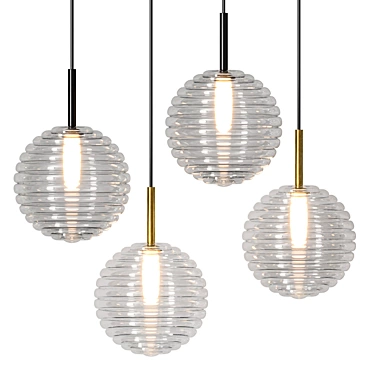 PBR-Optimized Doul Pendant Light 3D model image 1 