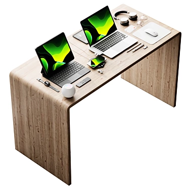 Mesh Desk Station Furniture Organizer 3D model image 1 