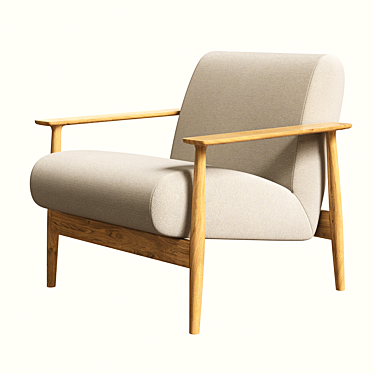 Bolia Visti Armchair, Scandinavian Elegance 3D model image 1 