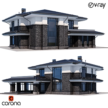 Modern Mansion Model 3D Ready 3D model image 1 