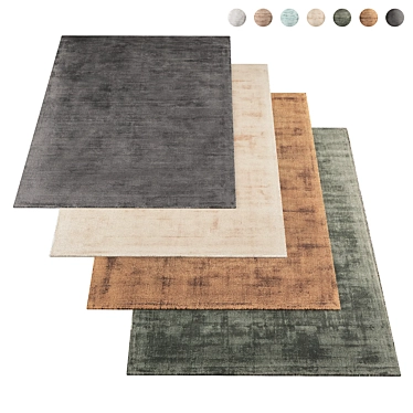 Vintage Tencel Handmade Rugs 3D model image 1 