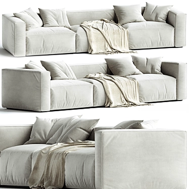 Modern Elegance: SHANGAI Fabric Sofa 3D model image 1 