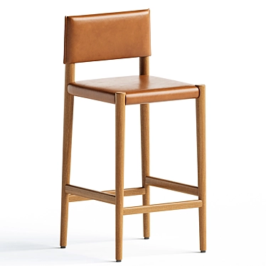 French-Inspired Stool Duo 3D model image 1 