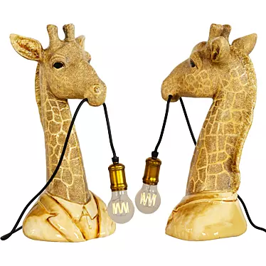 Giraffe Gold Table Lamp 3D model image 1 