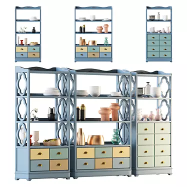 Kavelio Annette Shelving Collection 3D model image 1 