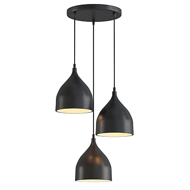 Sleek Nordic Style Pendant Light 3D model image 1 