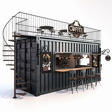 Urban Brew Box Café 3D model image 1 