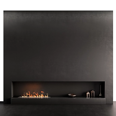 Fireplace Wall Mount CorAl VRay 3D model image 1 