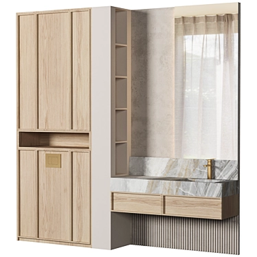 Modern Bathroom Vanity Set 049 3D model image 1 