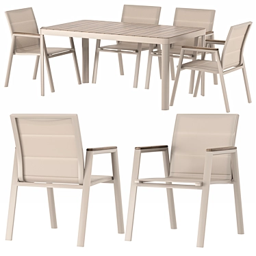 Lora Garden Table Chair Set 3D model image 1 