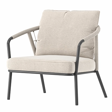 Modern Outdoor Mesh Armchair 3D model image 1 