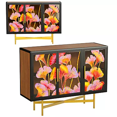 Ginkgo Sideboard: Modern Minimalist Elegance 3D model image 1 