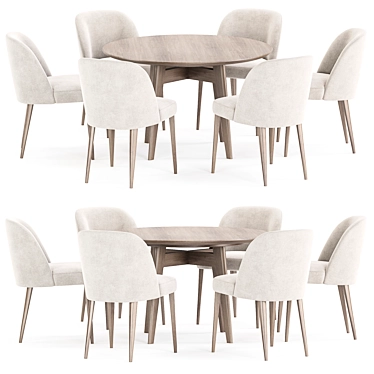 Modern Dining Set Furniture Collection 3D model image 1 