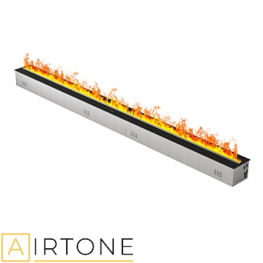 MISTY Stainless Steel Electric Fireplace 3D model image 1 