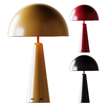 Elegant Oxblood Table Lamp 3D model image 1 