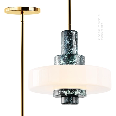 Sleek Mercury Pendant Light 3D model image 1 