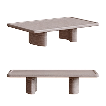 Oak Brushed Tinted Coffee Table 3D model image 1 