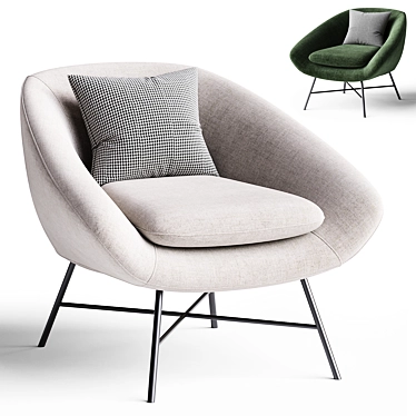 Modern Barrow Lounge Chair Render 3D model image 1 