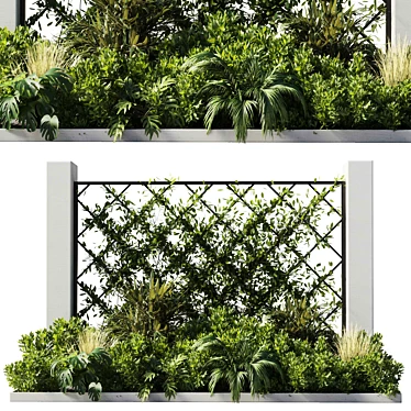 Garden Ivy Fence Set 3D 3D model image 1 
