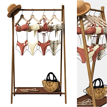 Beachwear Bundle & Display Stand 3D model image 1 