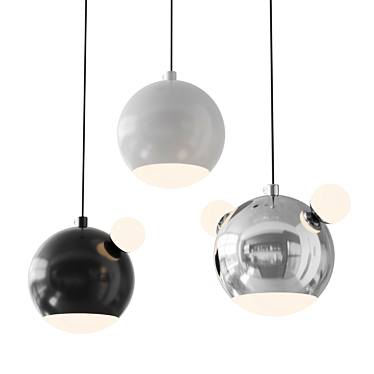 Game Style LED Pendant Lamp 3D model image 1 