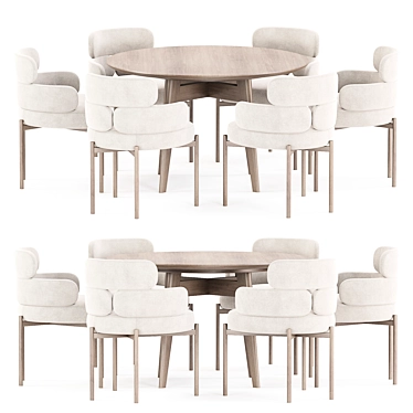 Modern Dining Set Ensemble Synergy 3D model image 1 