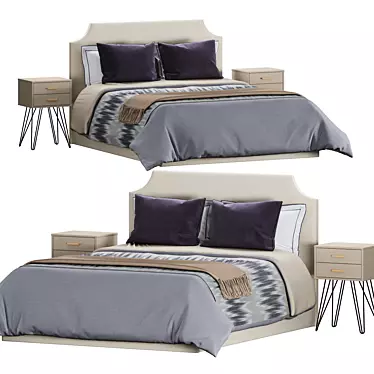 Adona Bed Set, divan.ru 3D model image 1 