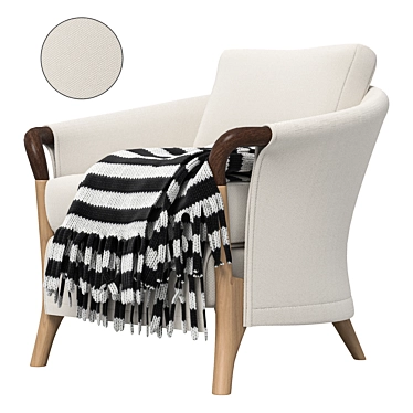 Modern Italian Armchair by Giorgetti 3D model image 1 