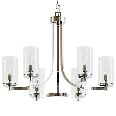 Contemporary Chandelier Fixture Model 3D model image 1 