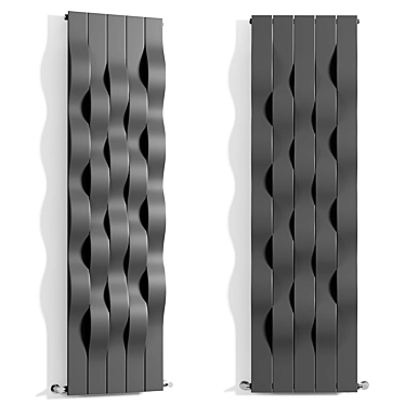 Modern Carbon Steel Panel Radiator 3D model image 1 