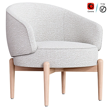 Elegant Chair Lili Furniture Design 3D model image 1 