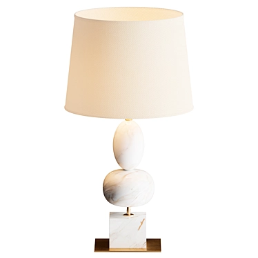 Elegant Dani Table Lamp Glow 3D model image 1 