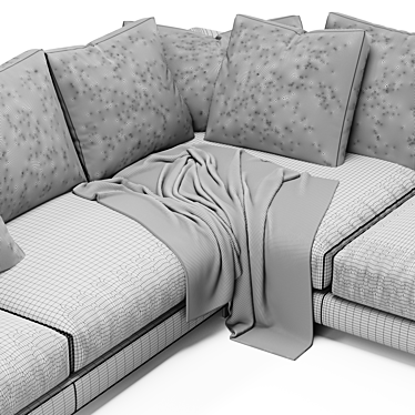 Modern B&B Italia Ray Sofa 3D model image 1 