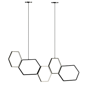 Geometric LED Chandelier 3D Model 3D model image 1 