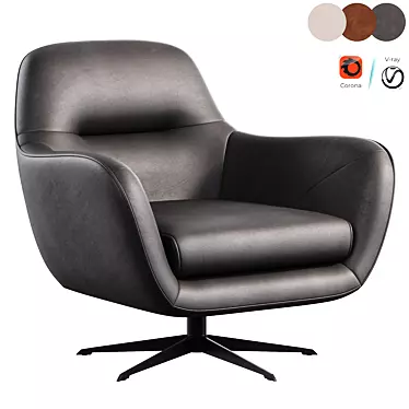 Elegant MOI Armchair for Home 3D model image 1 