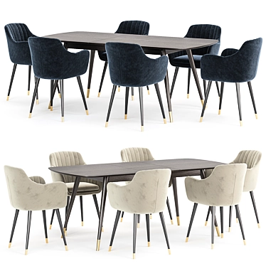 Modern Dining Set Collection 3DS Max 3D model image 1 