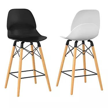 Leona Bar Stool - Modern and Stylish 3D model image 1 