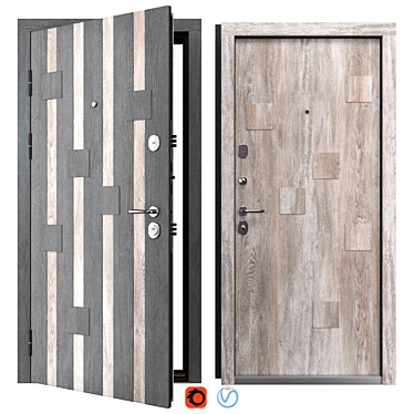 Rondo Metal Entry Door Kit 3D model image 1 