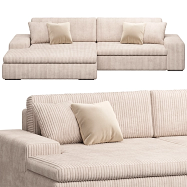 Modern Lounge Sofa Woodward 3D model image 1 