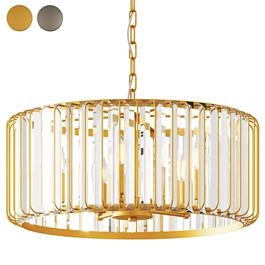 Elegant Freya Pendant Lighting 3D model image 1 