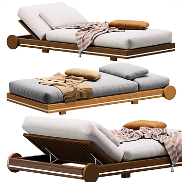 Elegant Portofino Sun Lounger Design 3D model image 1 